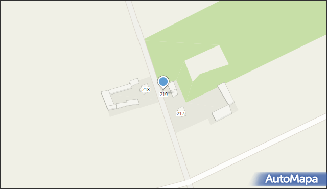 Czerwone, Czerwone, 219, mapa Czerwone