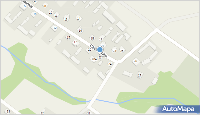 Czerwonka, Czerwonka, 22, mapa Czerwonka