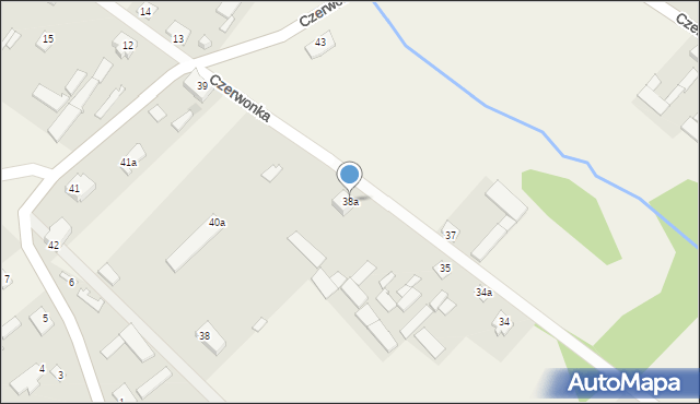 Czerwonka, Czerwonka, 38a, mapa Czerwonka