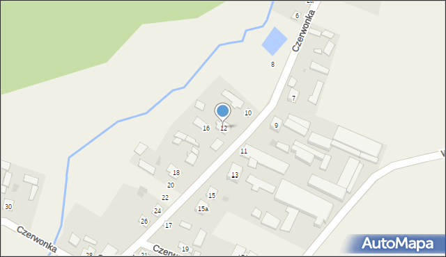 Czerwonka, Czerwonka, 12, mapa Czerwonka