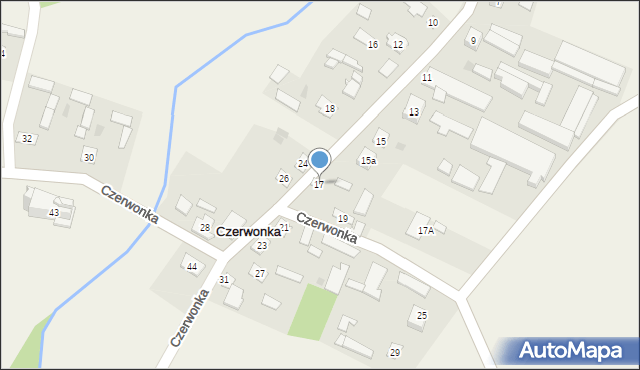 Czerwonka, Czerwonka, 17, mapa Czerwonka