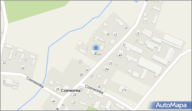 Czerwonka, Czerwonka, 18A, mapa Czerwonka