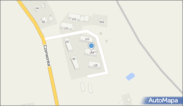 Czerwonka, Czerwonka, 104, mapa Czerwonka