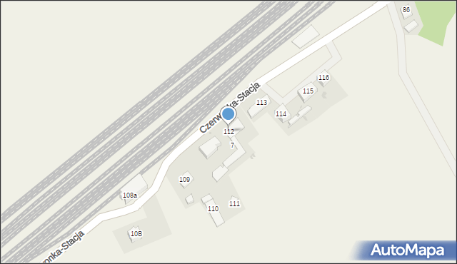 Czerwonka, Czerwonka, 112, mapa Czerwonka