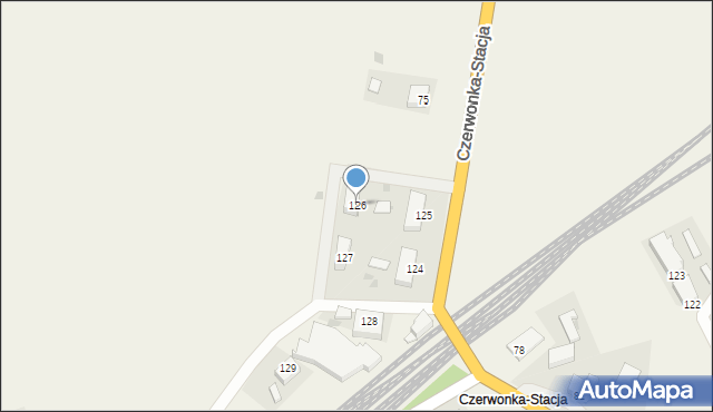 Czerwonka, Czerwonka, 126, mapa Czerwonka