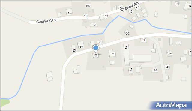 Czerwonka, Czerwonka, 22, mapa Czerwonka