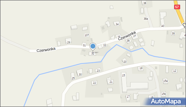 Czerwonka, Czerwonka, 32, mapa Czerwonka