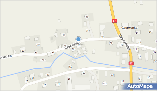 Czerwonka, Czerwonka, 37, mapa Czerwonka