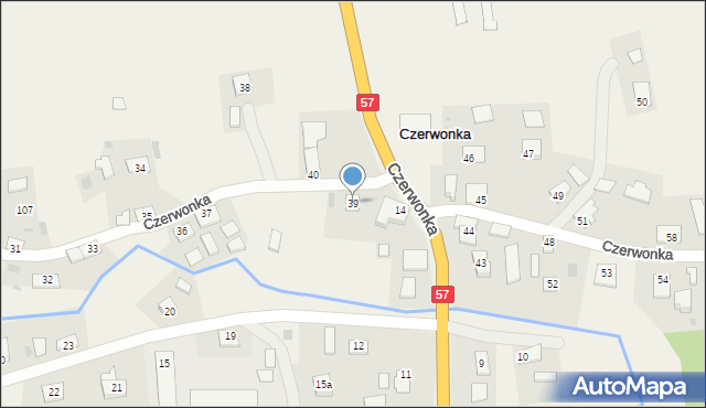 Czerwonka, Czerwonka, 39, mapa Czerwonka