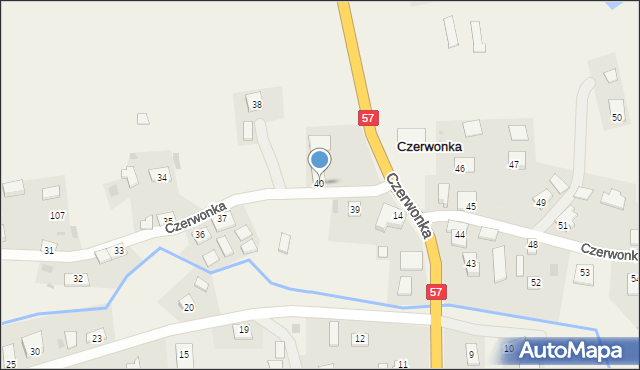 Czerwonka, Czerwonka, 40, mapa Czerwonka