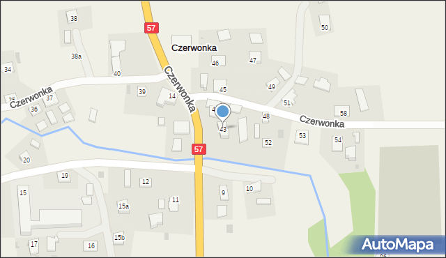 Czerwonka, Czerwonka, 43, mapa Czerwonka