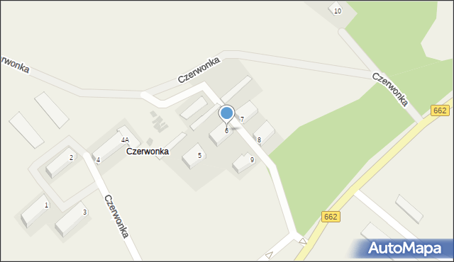 Czerwonka, Czerwonka, 6, mapa Czerwonka