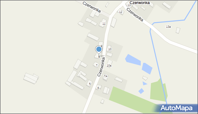 Czerwonka, Czerwonka, 8, mapa Czerwonka