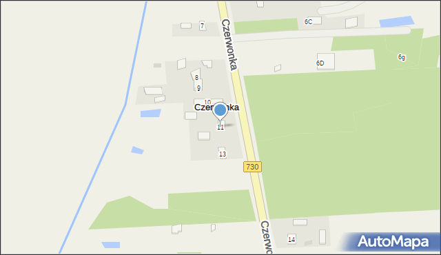 Czerwonka, Czerwonka, 11, mapa Czerwonka