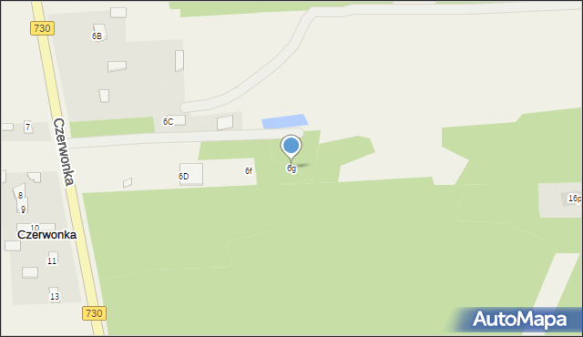 Czerwonka, Czerwonka, 6g, mapa Czerwonka