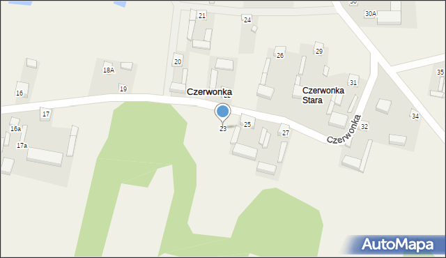 Czerwonka, Czerwonka, 23, mapa Czerwonka