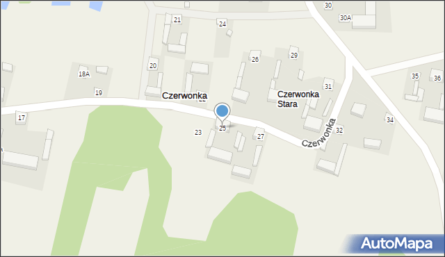 Czerwonka, Czerwonka, 25, mapa Czerwonka
