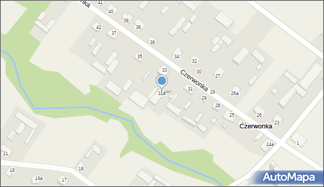 Czerwonka-Folwark, Czerwonka-Folwark, 31a, mapa Czerwonka-Folwark