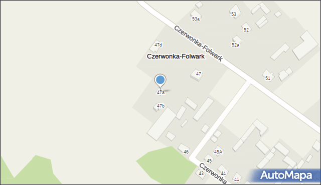 Czerwonka-Folwark, Czerwonka-Folwark, 47a, mapa Czerwonka-Folwark