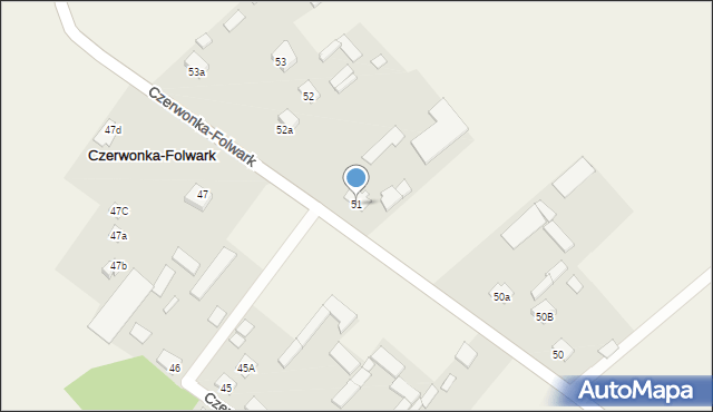 Czerwonka-Folwark, Czerwonka-Folwark, 51, mapa Czerwonka-Folwark