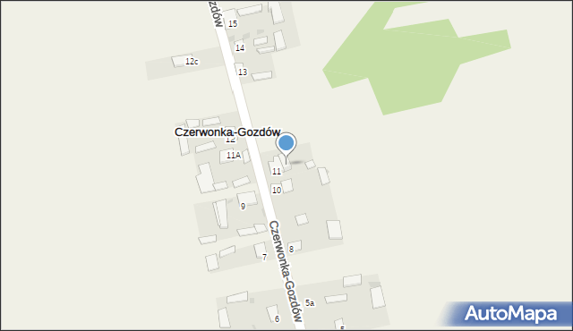 Czerwonka-Gozdów, Czerwonka-Gozdów, 11b, mapa Czerwonka-Gozdów