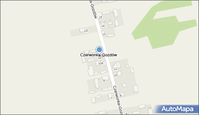 Czerwonka-Gozdów, Czerwonka-Gozdów, 12, mapa Czerwonka-Gozdów