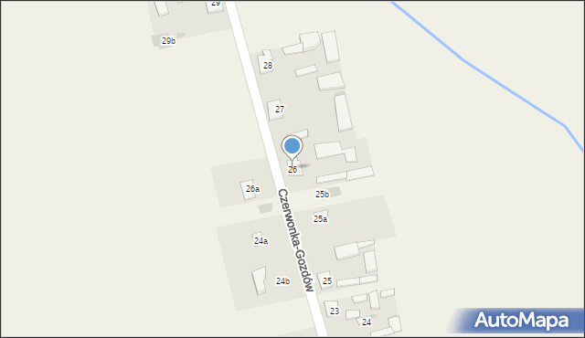 Czerwonka-Gozdów, Czerwonka-Gozdów, 26, mapa Czerwonka-Gozdów