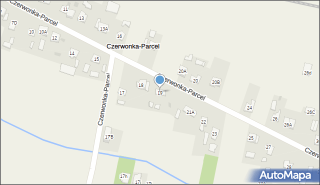 Czerwonka-Parcel, Czerwonka-Parcel, 19, mapa Czerwonka-Parcel