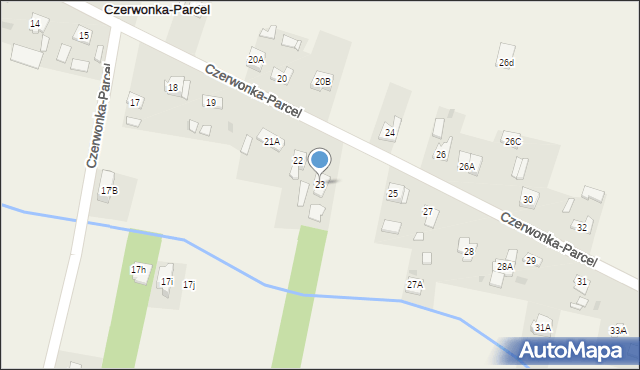 Czerwonka-Parcel, Czerwonka-Parcel, 23, mapa Czerwonka-Parcel