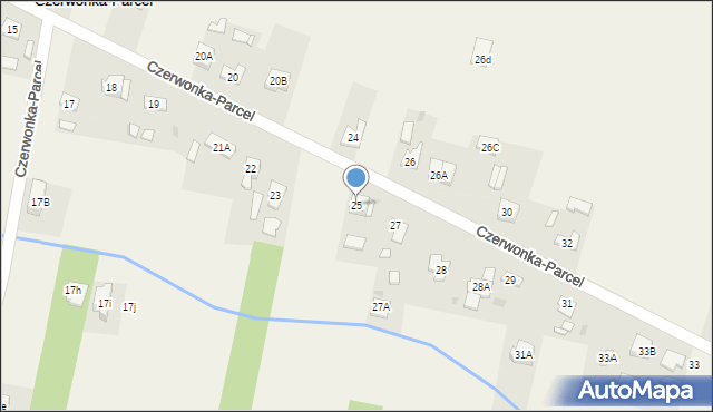 Czerwonka-Parcel, Czerwonka-Parcel, 25, mapa Czerwonka-Parcel