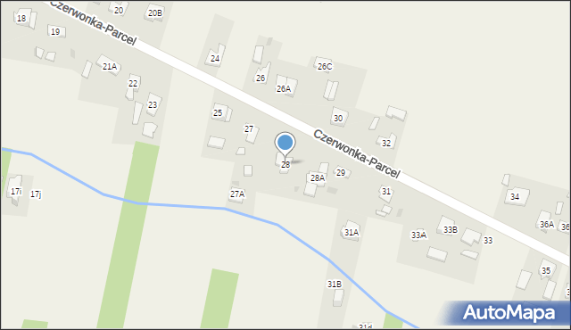 Czerwonka-Parcel, Czerwonka-Parcel, 28, mapa Czerwonka-Parcel