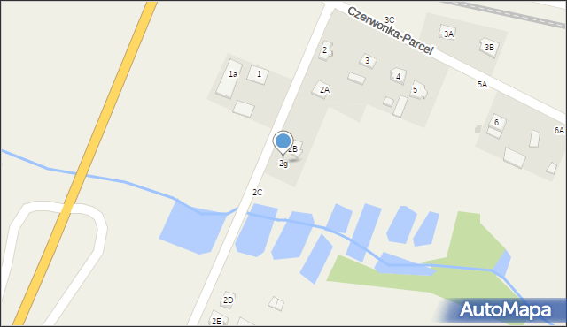 Czerwonka-Parcel, Czerwonka-Parcel, 2g, mapa Czerwonka-Parcel