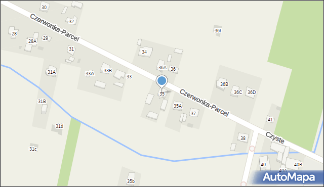 Czerwonka-Parcel, Czerwonka-Parcel, 35, mapa Czerwonka-Parcel