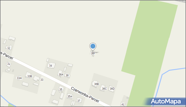 Czerwonka-Parcel, Czerwonka-Parcel, 36f, mapa Czerwonka-Parcel