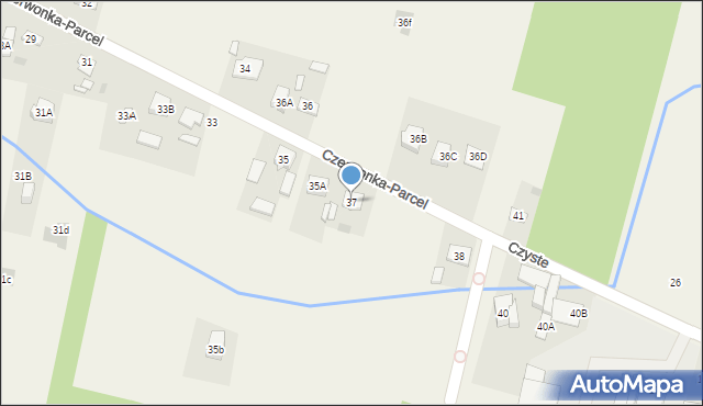 Czerwonka-Parcel, Czerwonka-Parcel, 37, mapa Czerwonka-Parcel