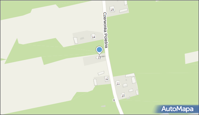 Czerwonka Poleśna, Czerwonka Poleśna, 13, mapa Czerwonka Poleśna