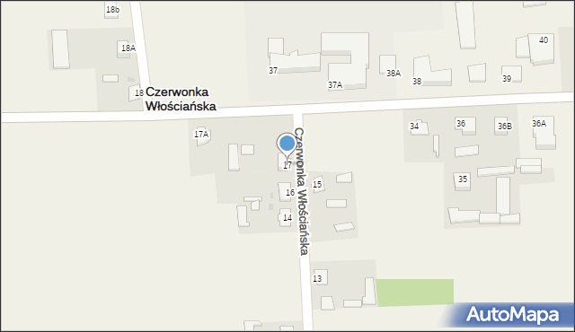 Czerwonka Włościańska, Czerwonka Włościańska, 17, mapa Czerwonka Włościańska