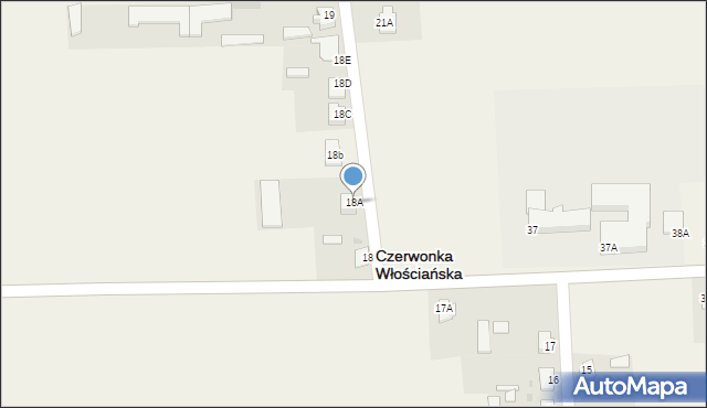 Czerwonka Włościańska, Czerwonka Włościańska, 18A, mapa Czerwonka Włościańska