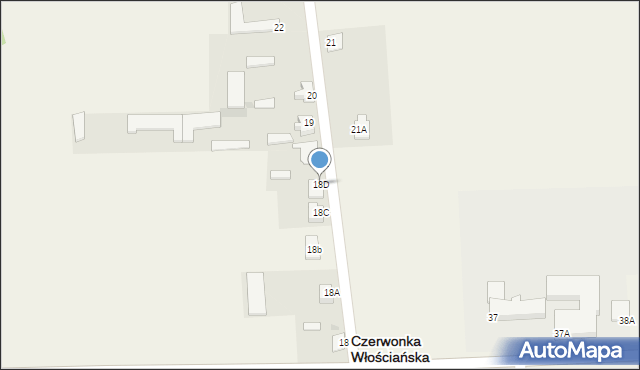 Czerwonka Włościańska, Czerwonka Włościańska, 18D, mapa Czerwonka Włościańska