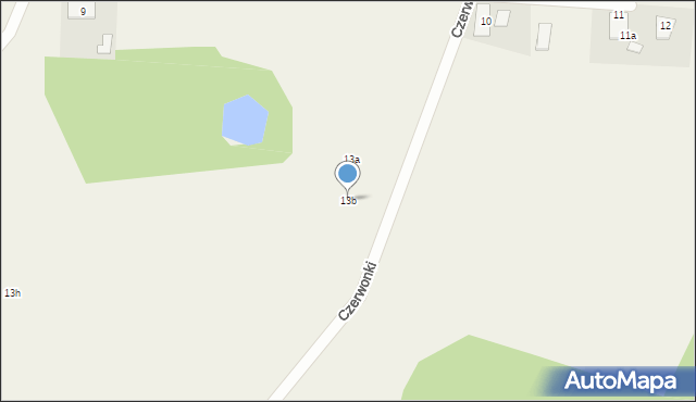 Czerwonki, Czerwonki, 13b, mapa Czerwonki