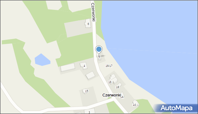 Czerwonki, Czerwonki, 5, mapa Czerwonki