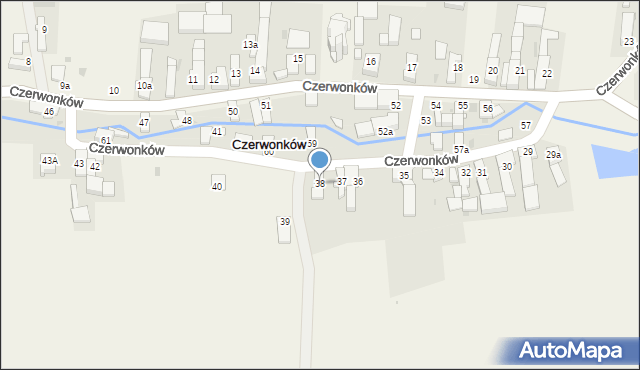 Czerwonków, Czerwonków, 38, mapa Czerwonków