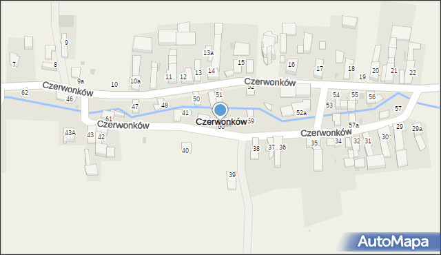 Czerwonków, Czerwonków, 60, mapa Czerwonków