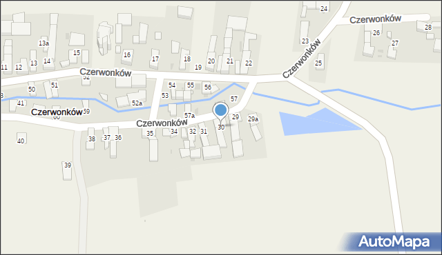 Czerwonków, Czerwonków, 30, mapa Czerwonków