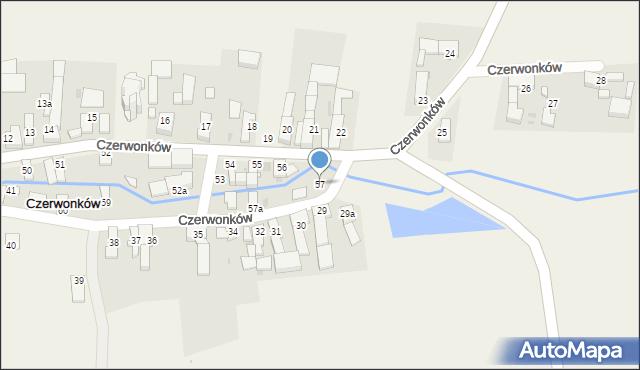 Czerwonków, Czerwonków, 57, mapa Czerwonków