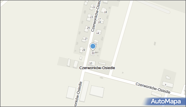 Czerwonków-Osiedle, Czerwonków-Osiedle, 11, mapa Czerwonków-Osiedle