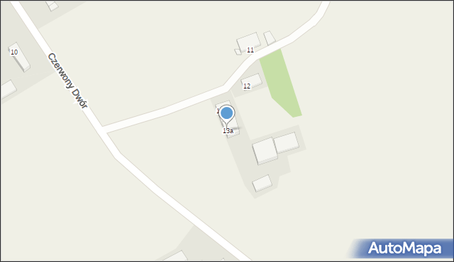 Czerwony Dwór, Czerwony Dwór, 13a, mapa Czerwony Dwór