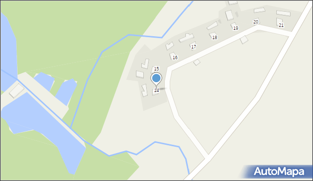 Czerwony Dwór, Czerwony Dwór, 14, mapa Czerwony Dwór