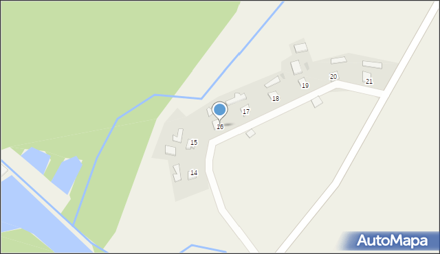 Czerwony Dwór, Czerwony Dwór, 16, mapa Czerwony Dwór