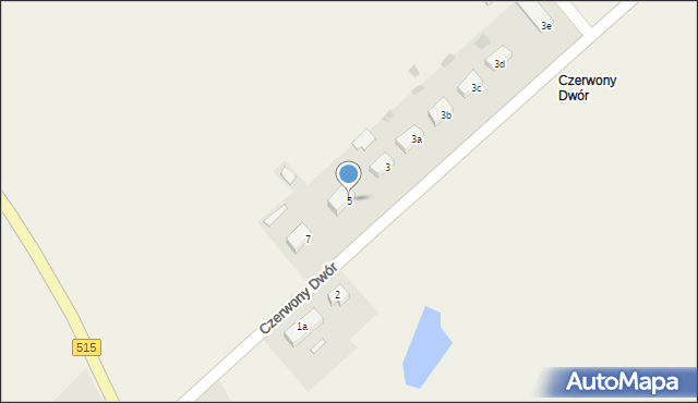 Czerwony Dwór, Czerwony Dwór, 5, mapa Czerwony Dwór